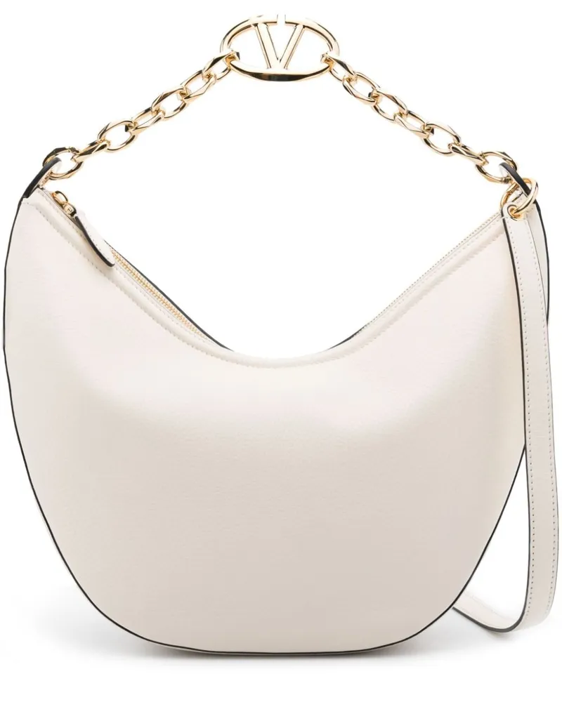 Valentino Garavani Schultertasche mit VLogo - Nude Nude