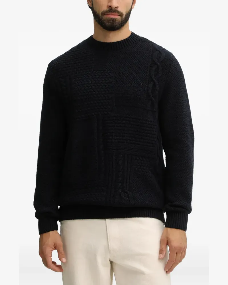 Barbour Casey Pullover mit Zopfmuster - Blau Blau