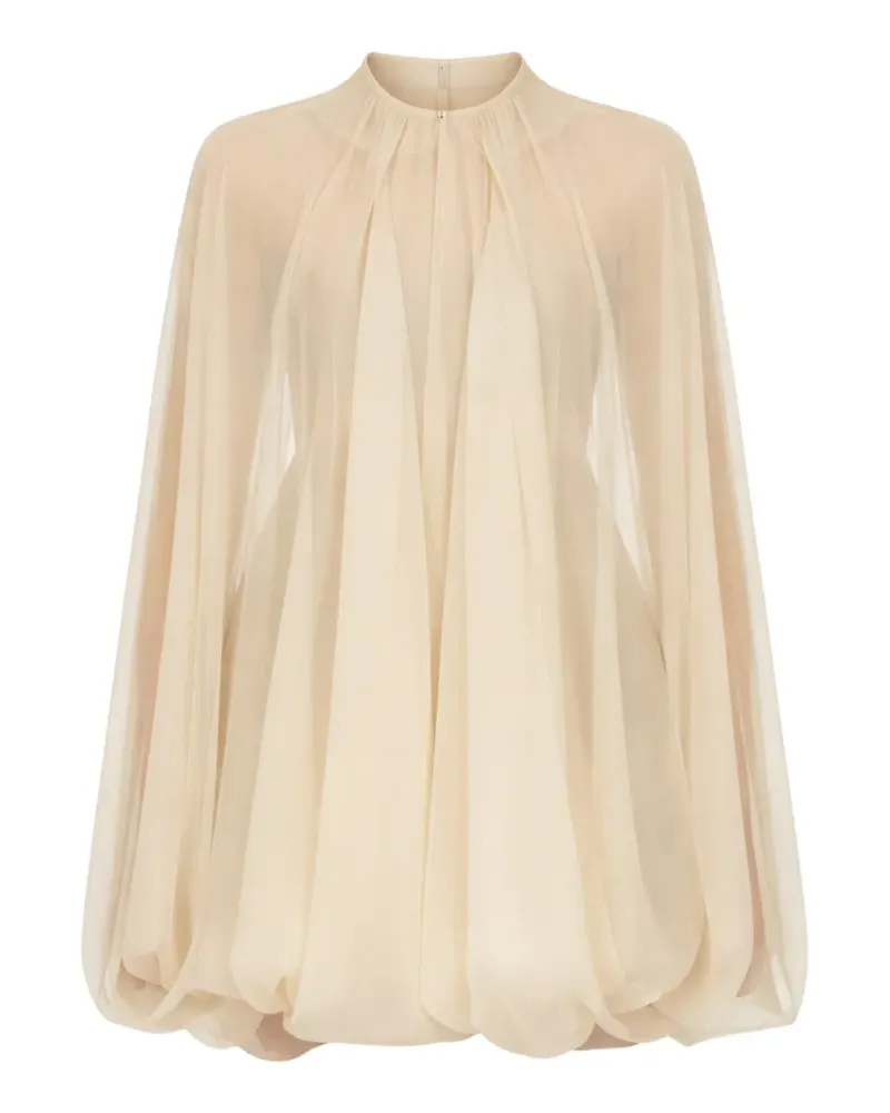 Rick Owens Luxor high-neck cape jacket - Nude Nude