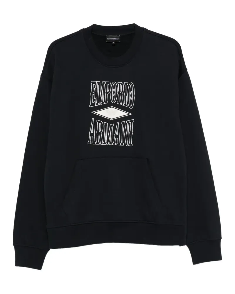 Emporio Armani Pullover mit Logo-Stickerei - Blau Blau