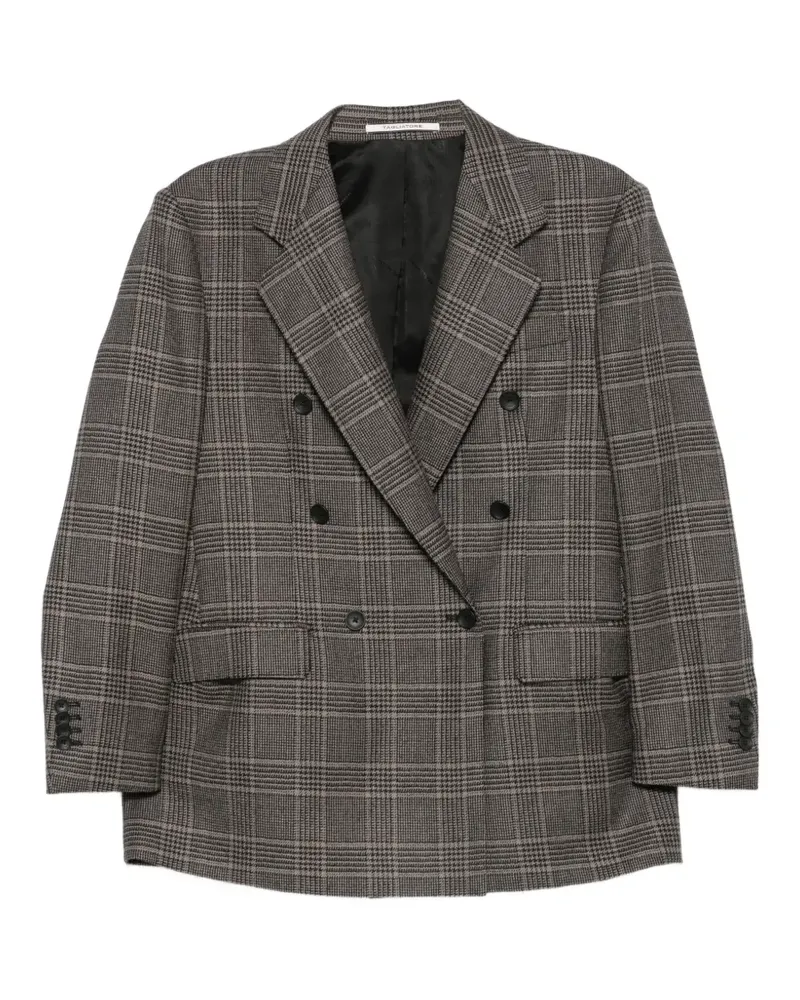 Tagliatore Doppelreihige Jacke mit Karomuster - Grau Grau
