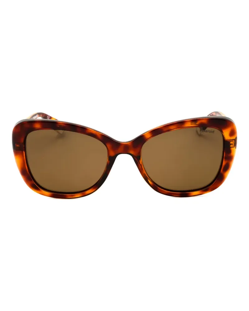 Polaroid tortoiseshell-effect butterfly-frame sunglasses - Braun Braun