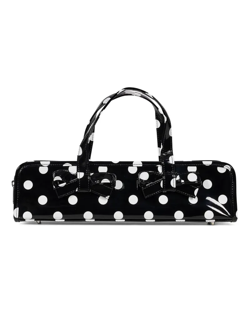 Comme des Garçons Tote Bag mit Tupfen und Schleifendetail - Schwarz Schwarz