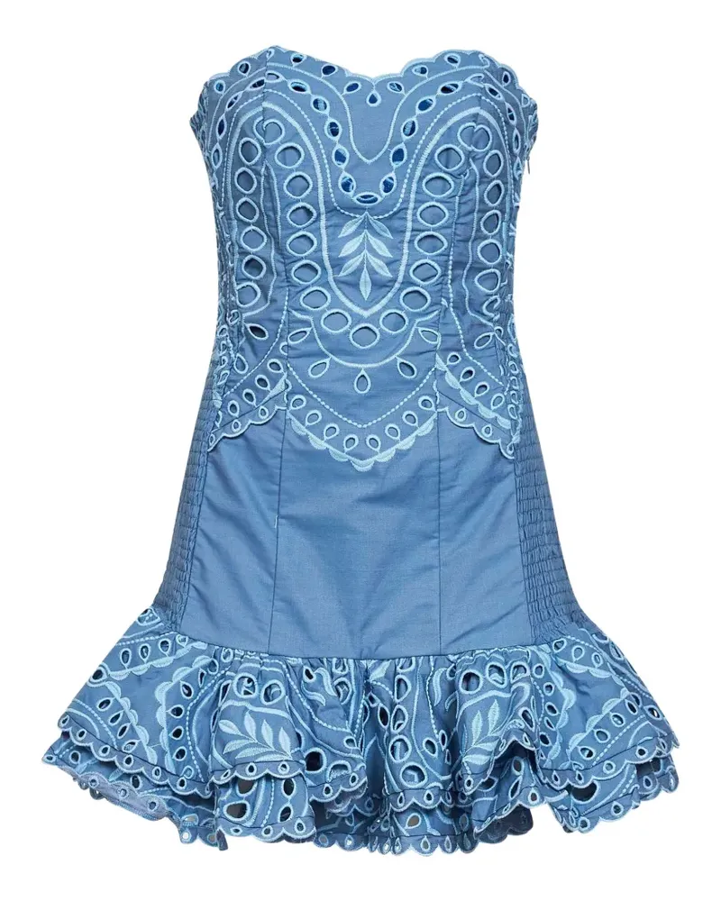 Charo Ruiz Salty broderie-anglaise mini dress - Blau Blau
