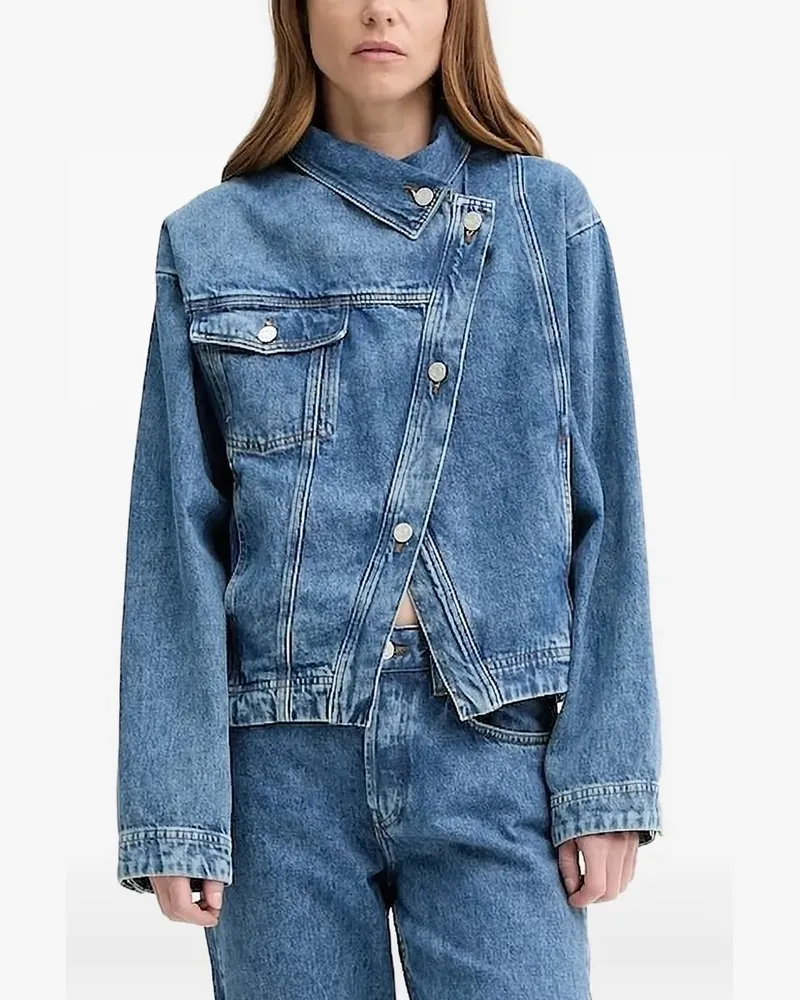 Won Hundred Asymmetrische Kirsten Jeansjacke - Blau Blau