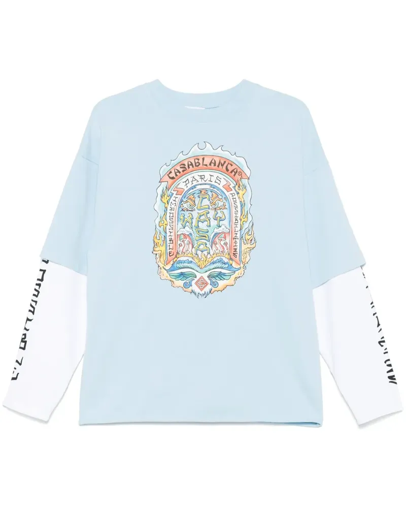 Casablanca Paris Casa Way Skate T-Shirt - Blau Blau