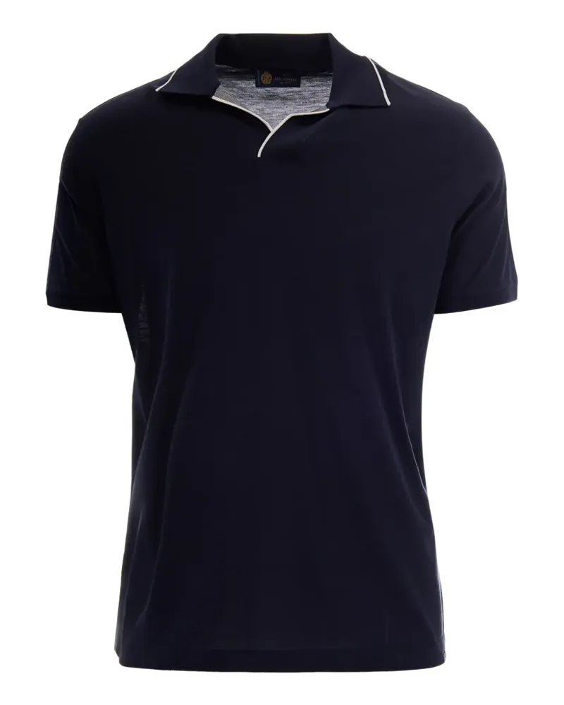 Paul & Shark fine-knit polo shirt - Blau Blau
