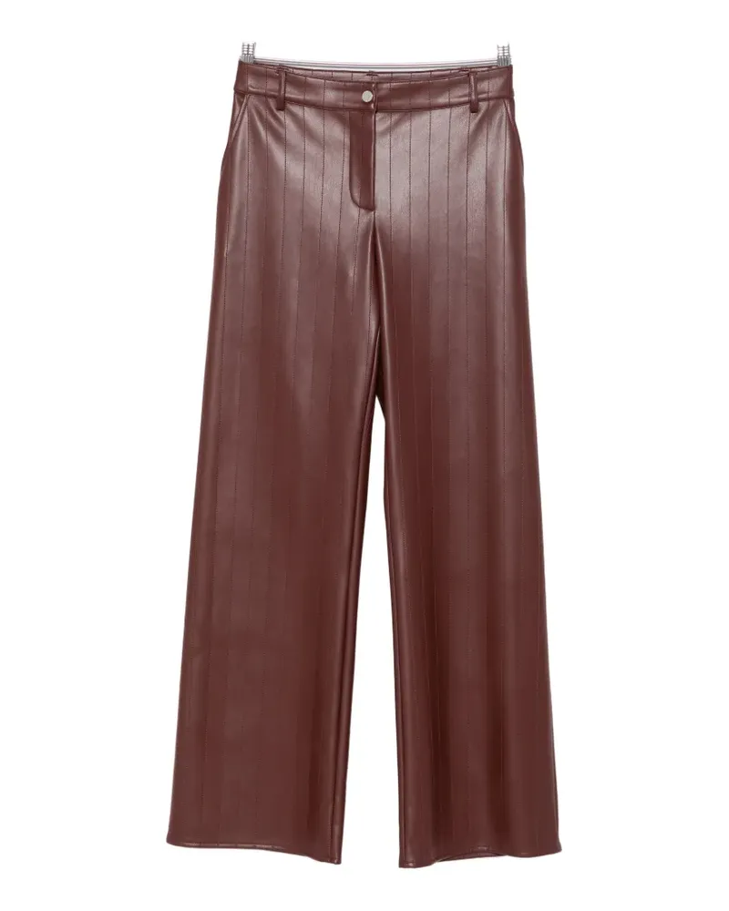 Patrizia Pepe faux-leather palazzo pants - Braun Braun