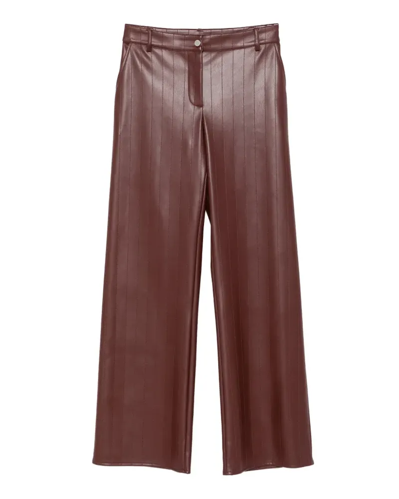 Patrizia Pepe Palazoohose aus Faux-Leder - Braun Braun