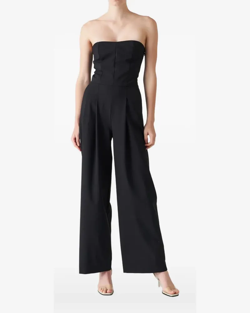 Mauro Grifoni Schulterfreier Jumpsuit - Schwarz Schwarz