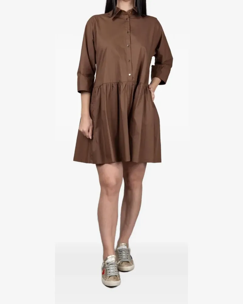 Seventy gathered-waist shirt dress - Braun Braun