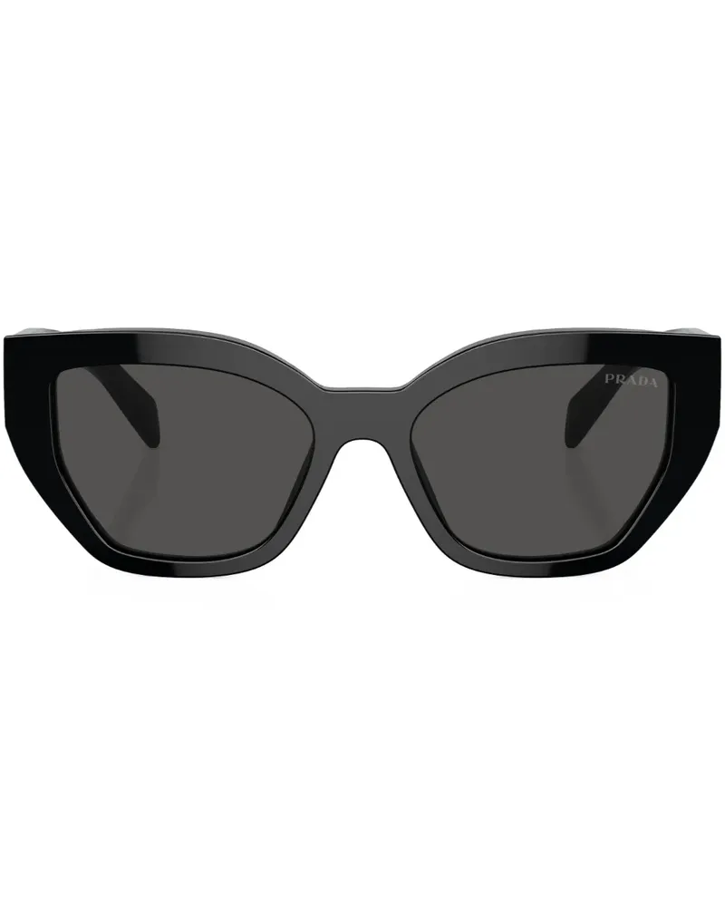 Prada Cat-Eye-Sonnenbrille mit Logo - Schwarz Schwarz