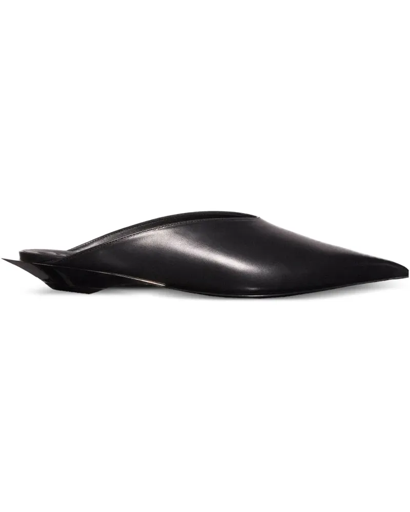 Thierry Mugler Spitze Fang Mules - Schwarz Schwarz