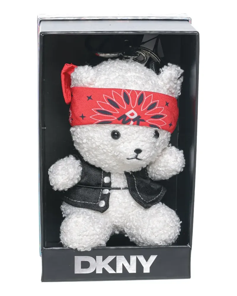 DKNY Schlüsselanhänger mit Bärenanhänger - Weiß Weiß
