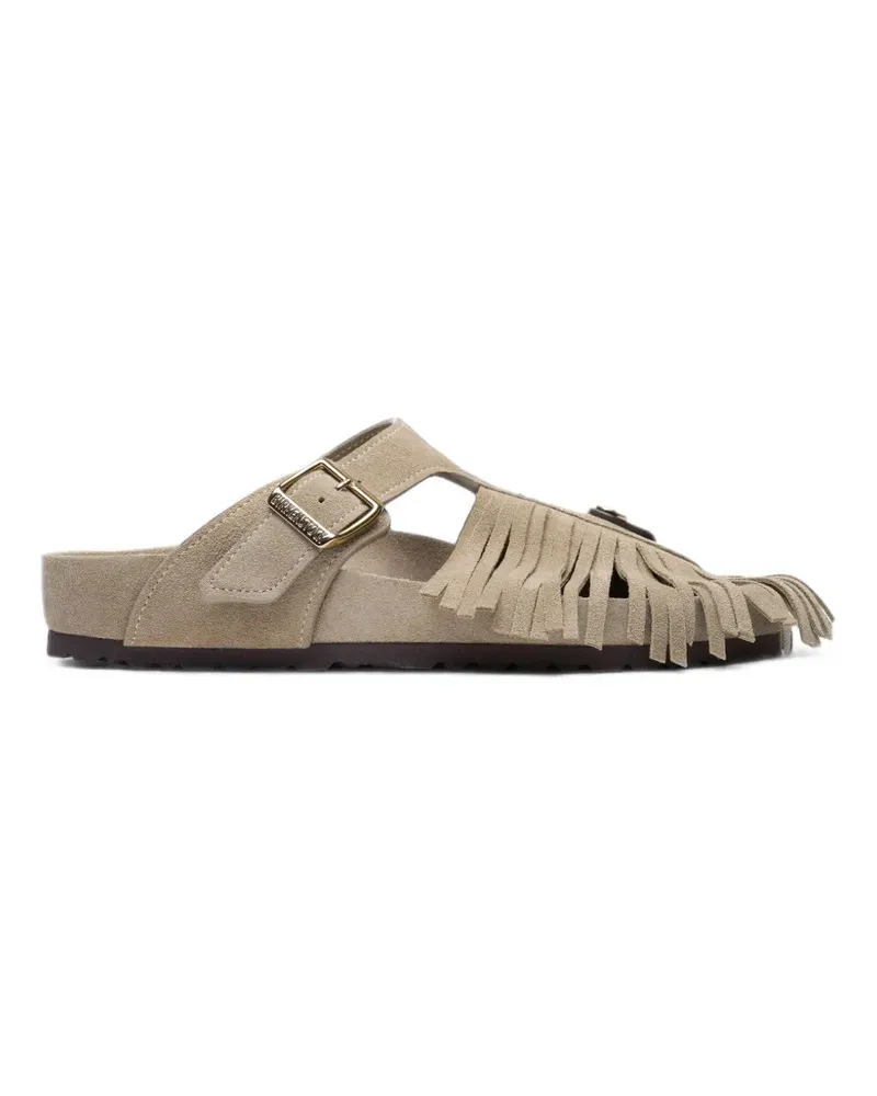 Birkenstock x Etro Gizeh Wildledersandalen mit Fransen - Nude Nude