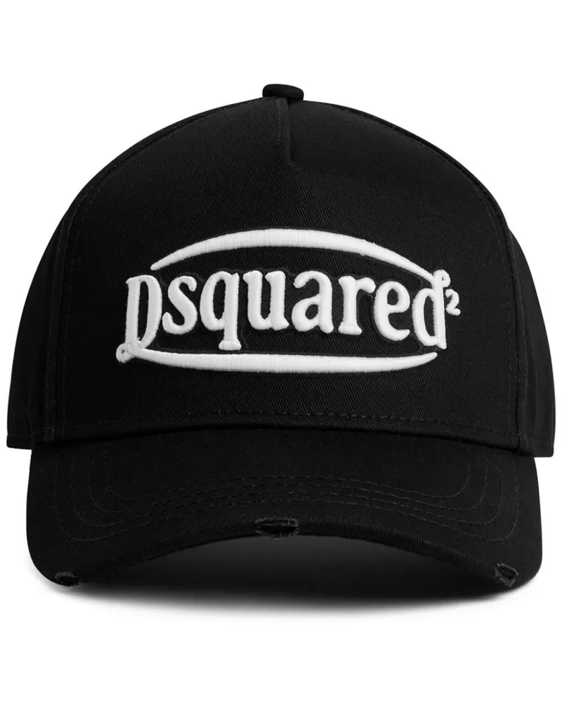 Dsquared2 Baseballkappe mit Logo-Stickerei - Schwarz Schwarz