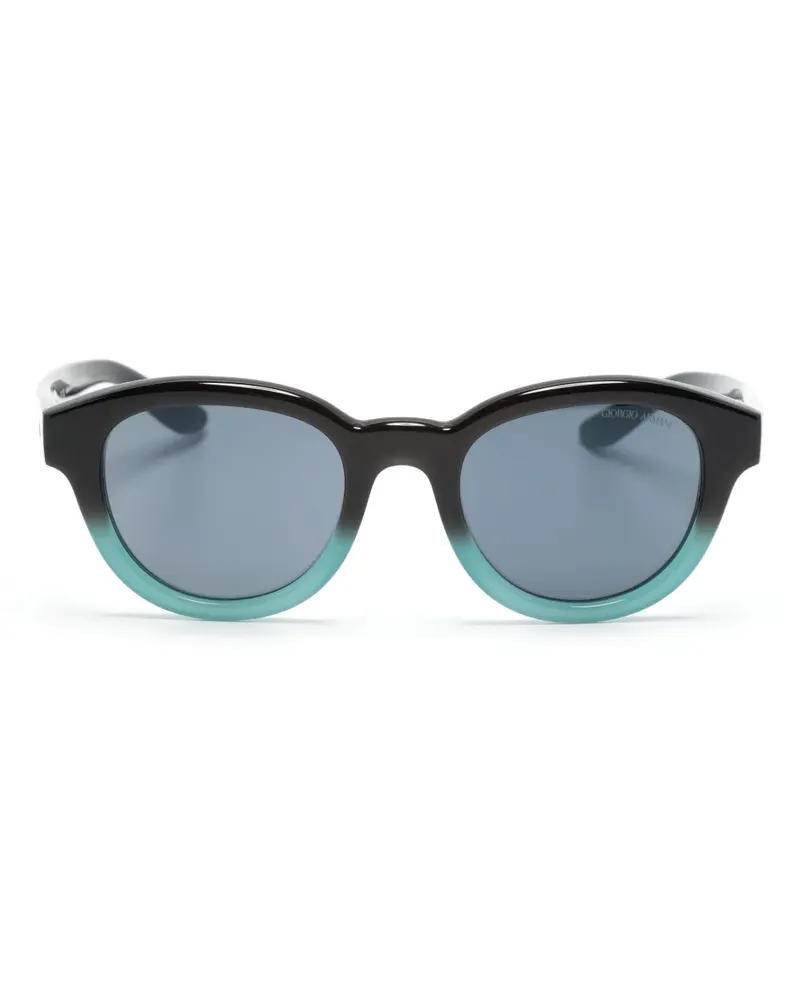Giorgio Armani Sonnenbrille mit rundem Gestell - Blau Blau