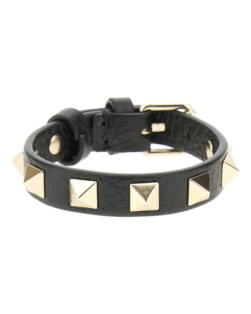 Valentino Garavani leather studs bracelet - Schwarz Schwarz