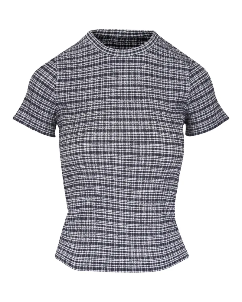 Vince Kariertes Stricktop - Blau Blau