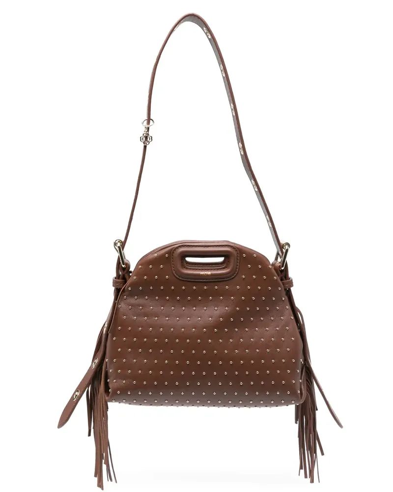 Maje Miss M Mini-Tasche mit Nieten - MARRON Marron