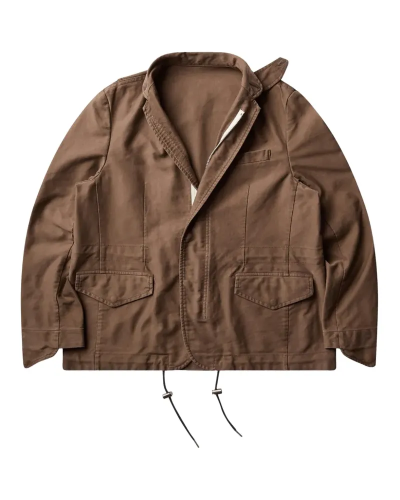 Sacai Jacke mit Reißverschluss - Braun Braun