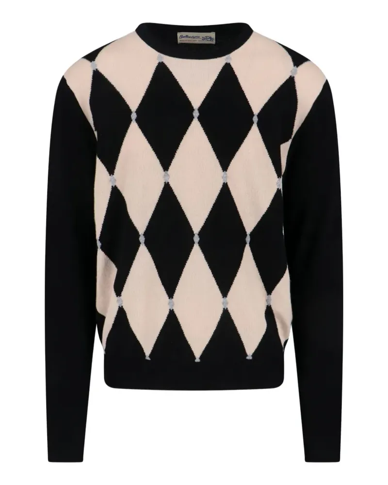 Ballantyne argyle knit sweater - Schwarz Schwarz