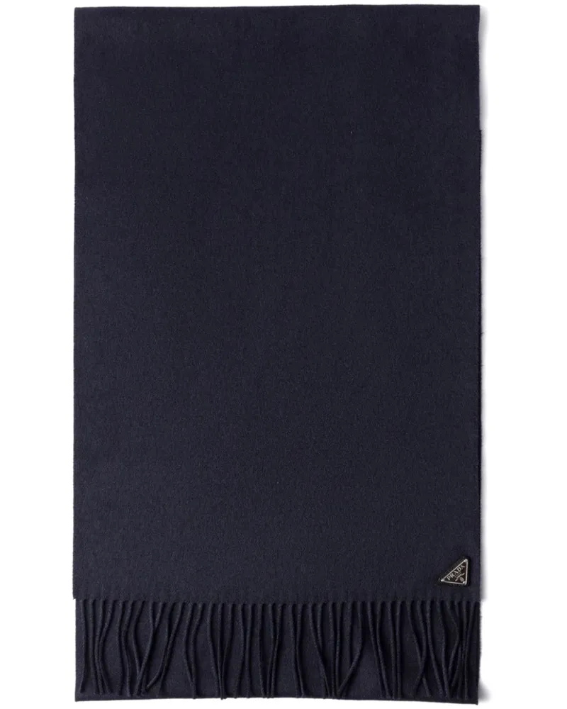 Prada Schal aus Seide und Kaschmir - Blau Blau