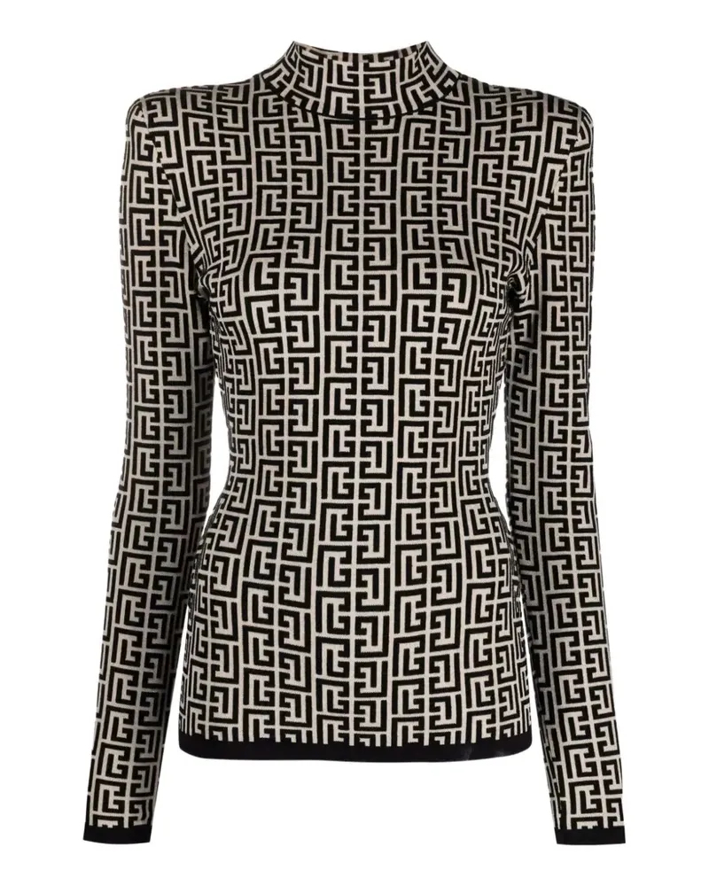 Balmain monogram sweater - Nude Nude
