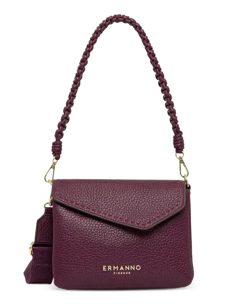 Ermanno Scervino Schultertasche mit geflochtenem Henkel - Violett Violett