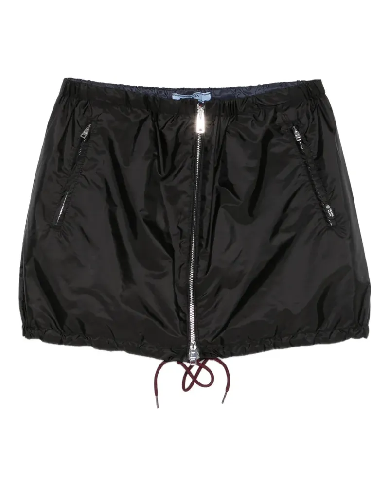 Prada Re-Nylon drawstring mini skirt - Schwarz Schwarz