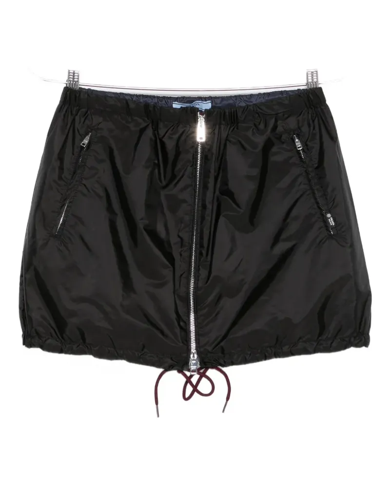 Prada Re-Nylon drawstring mini skirt - Schwarz Schwarz
