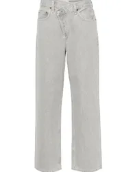 AGOLDE Criss Cross Straight-Leg-Jeans Grau