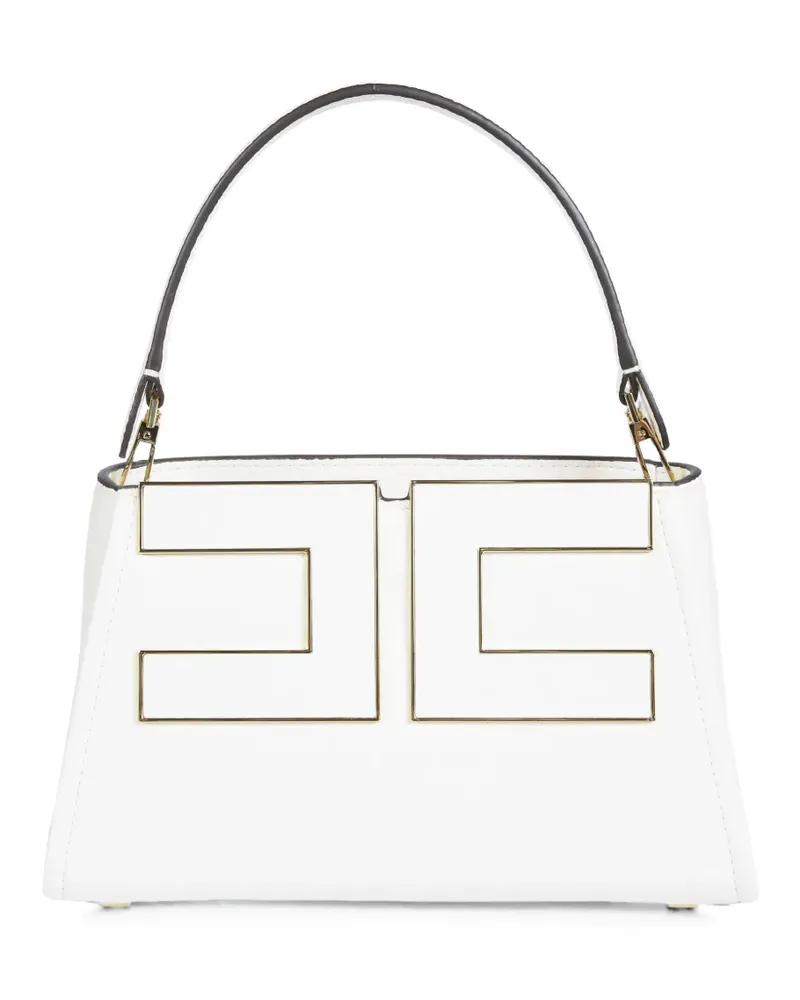 Elisabetta Franchi logo-plaque tote bag - Weiß Weiß