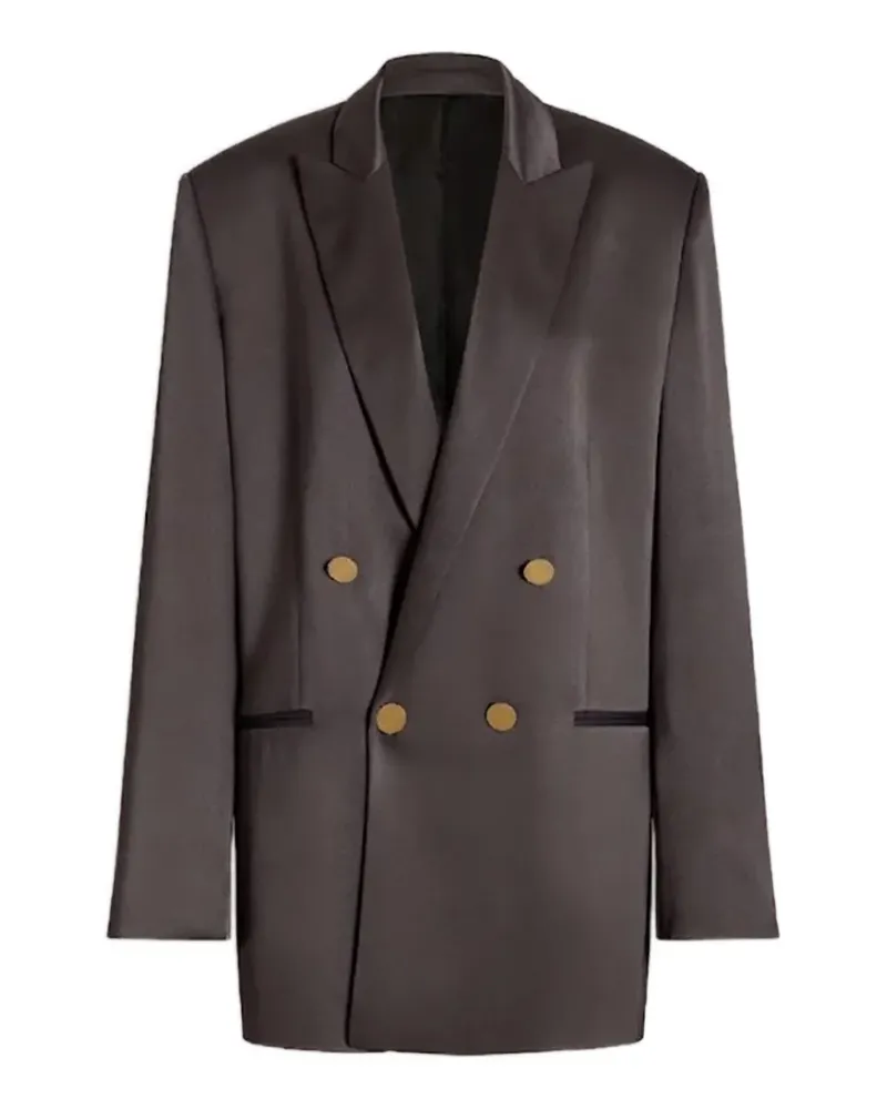 Alberta Ferretti double-breasted peak-lapel blazer - Braun Braun