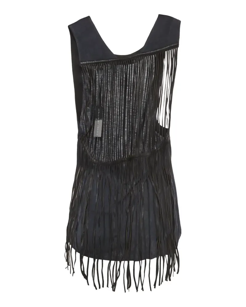 Theory fringed sleeveless top - Schwarz Schwarz