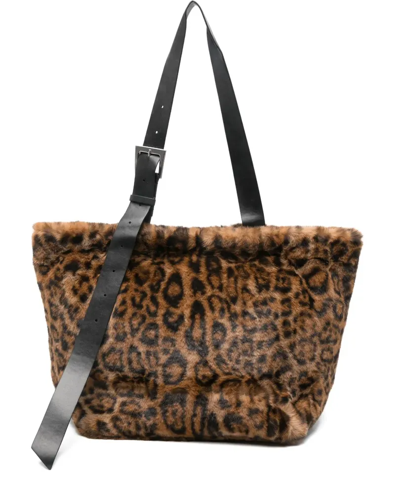 APPARIS Tote Bag mit Leoparden-Print - Braun Braun