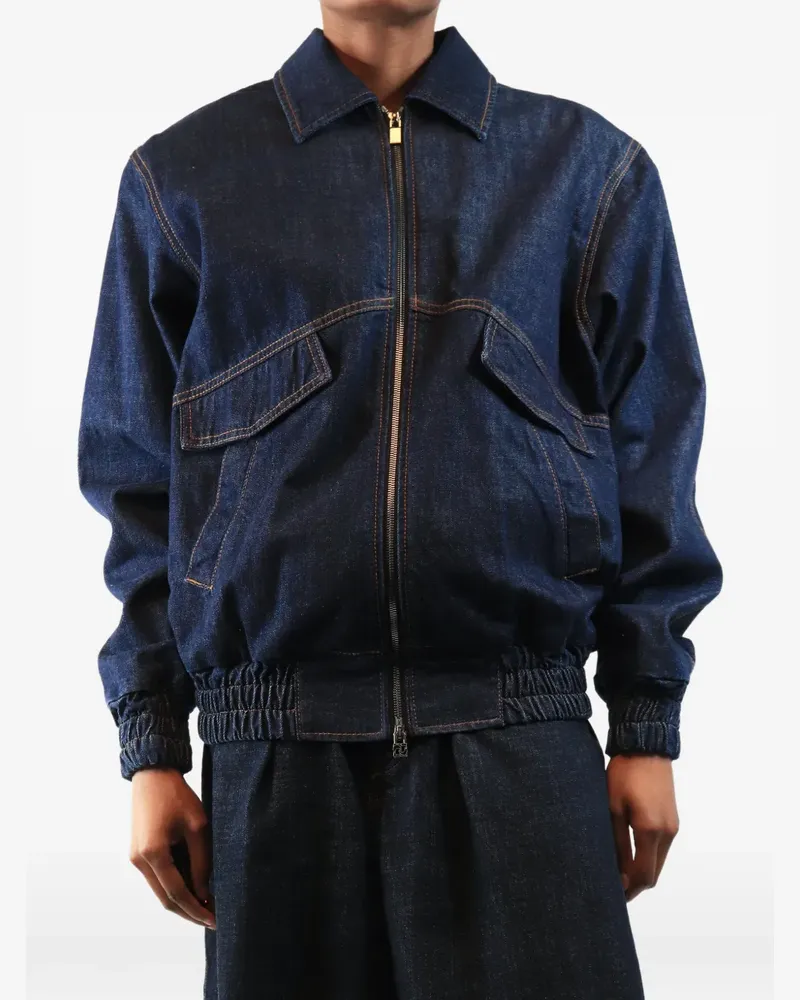 Magda Butrym Oversized-Bomberjacke aus Denim - Blau Blau