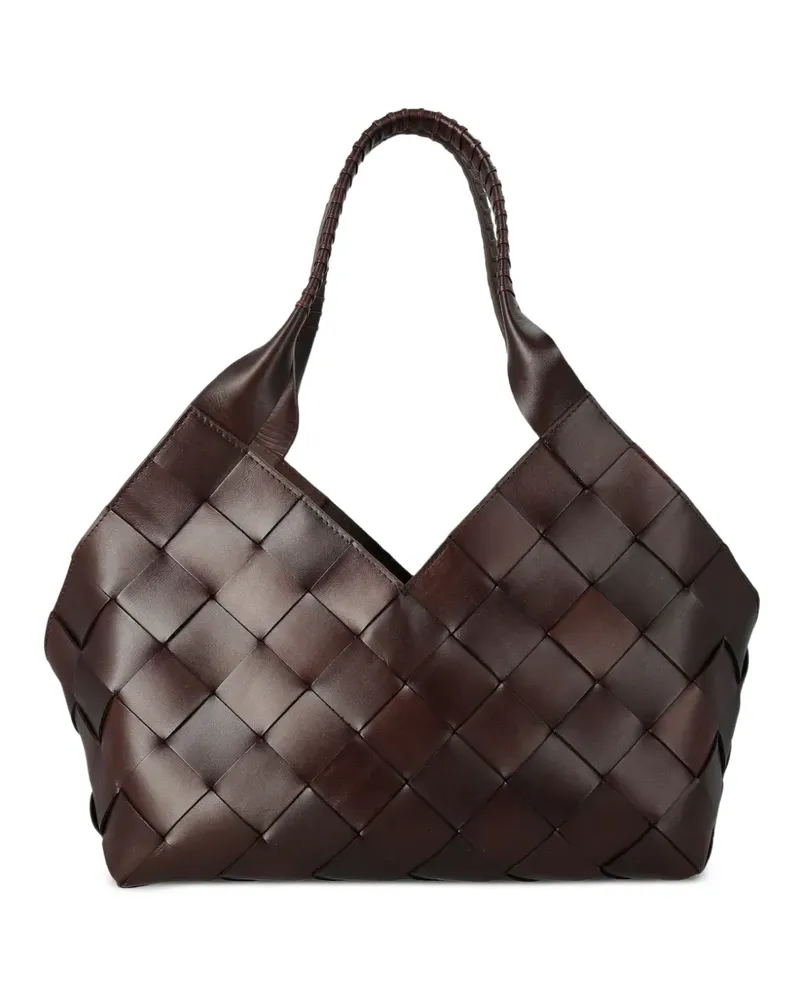 Dragon Diffusion Castello woven tote bag - Braun Braun