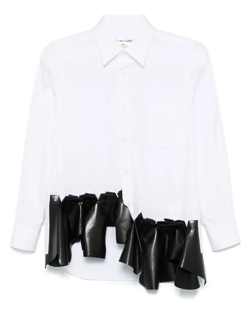 Comme des Garçons Hemd mit Rüschensaum - Weiß Weiß
