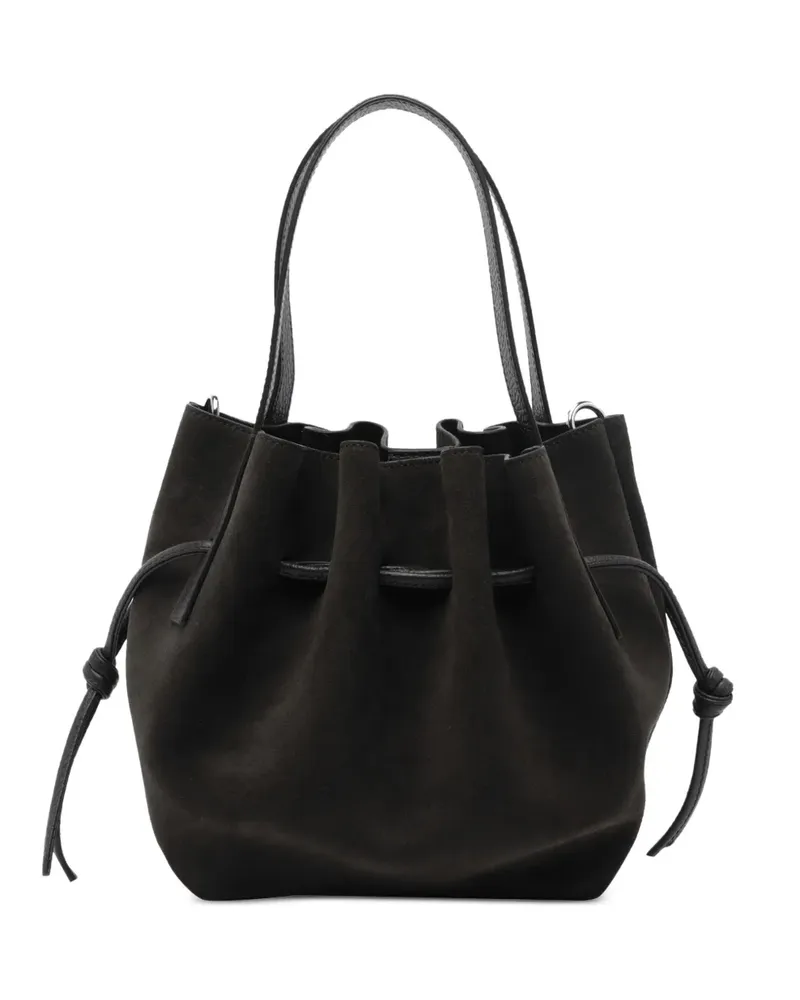 YUZEFI Mini Scallop suede tote bag - Braun Braun