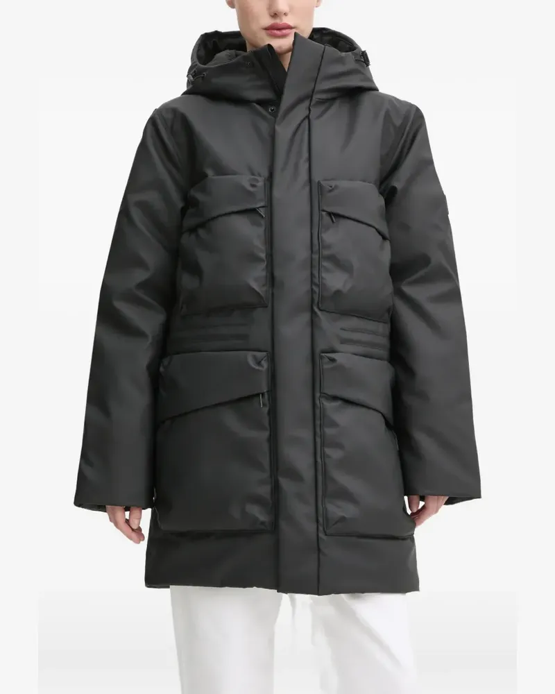 RAINS Askim hooded coat - Schwarz Schwarz