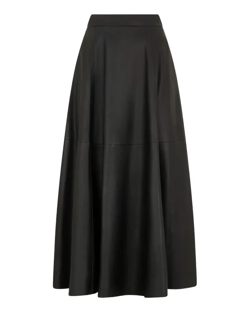 Raquel Diniz panelled leather maxi skirt - Schwarz Schwarz