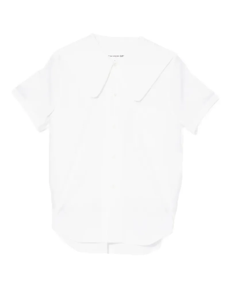 Comme des Garçons Kurzärmeliges Hemd mit Spreizkragen - Weiß Weiß