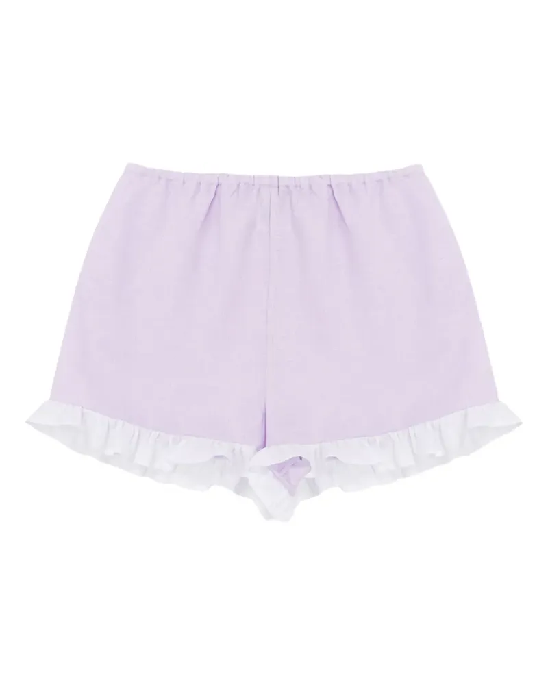 SLEEPER Shorts mit Rüschensaum - Rosa Rosa