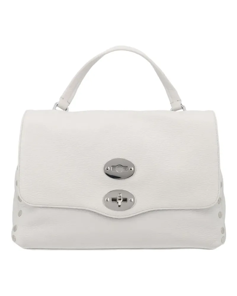 Zanellato small Postina® stud-embellished leather tote bag - Grau Grau