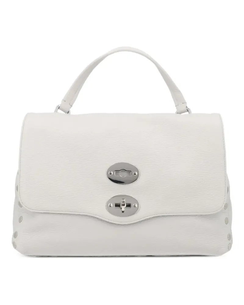 Zanellato small Postina® stud-embellished leather tote bag - Grau Grau