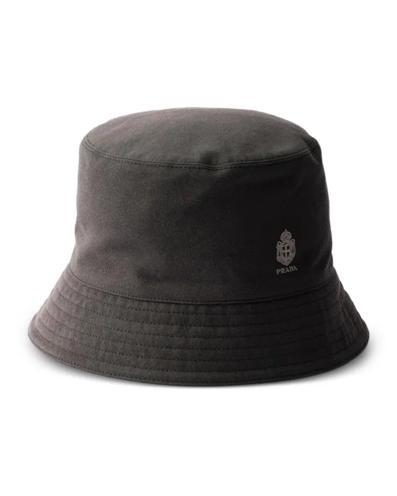 Prada Gabardine Fischerhut - Schwarz Schwarz