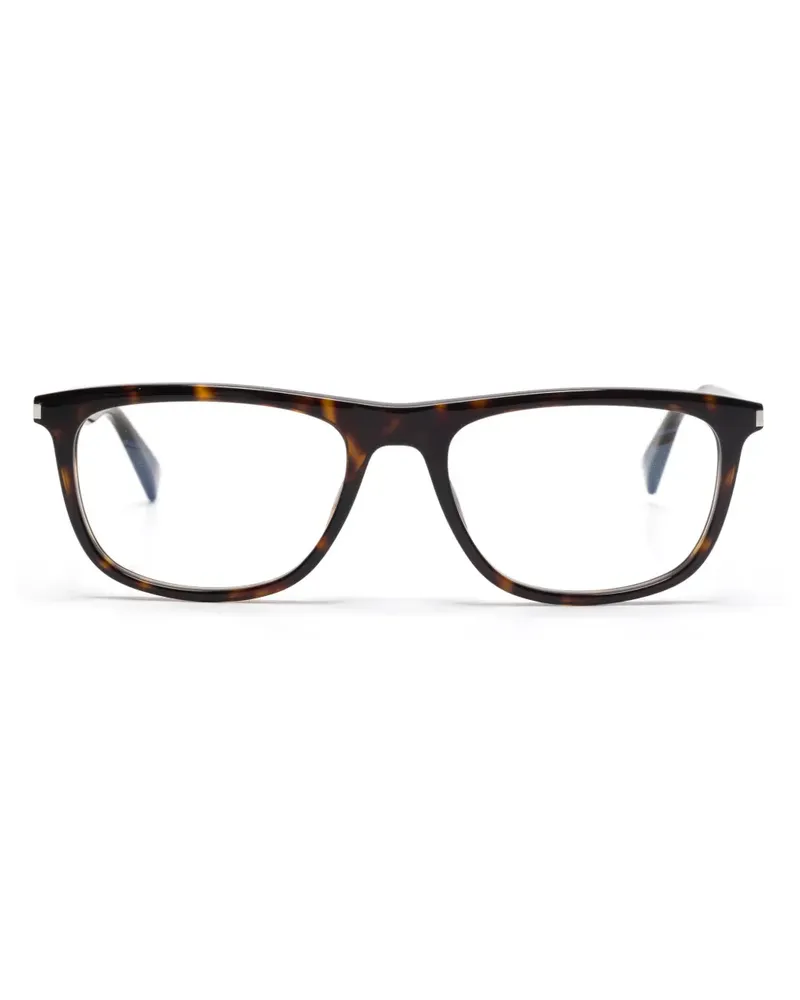 Saint Laurent Brille mit eckigem Gestell - Braun Braun