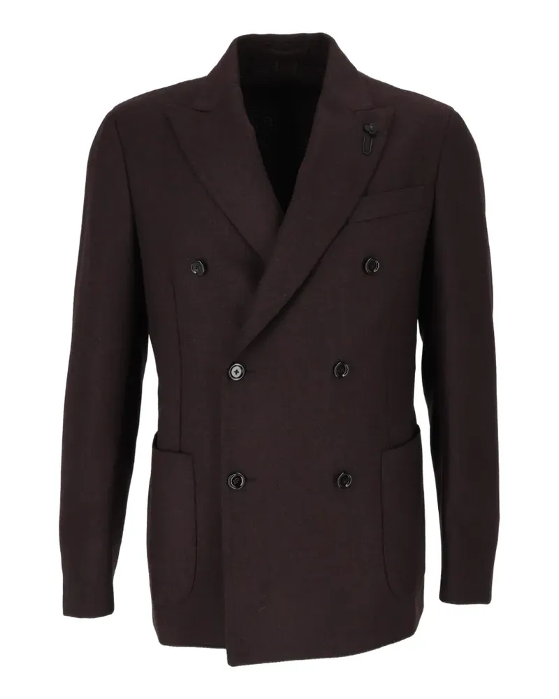 LARDINI Roma double-breasted blazer - Braun Braun