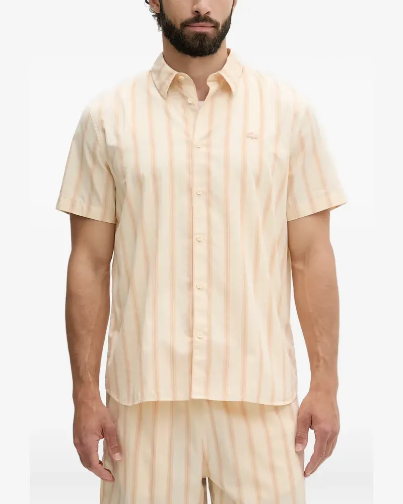 Lacoste striped short-sleeve shirt - Nude Nude